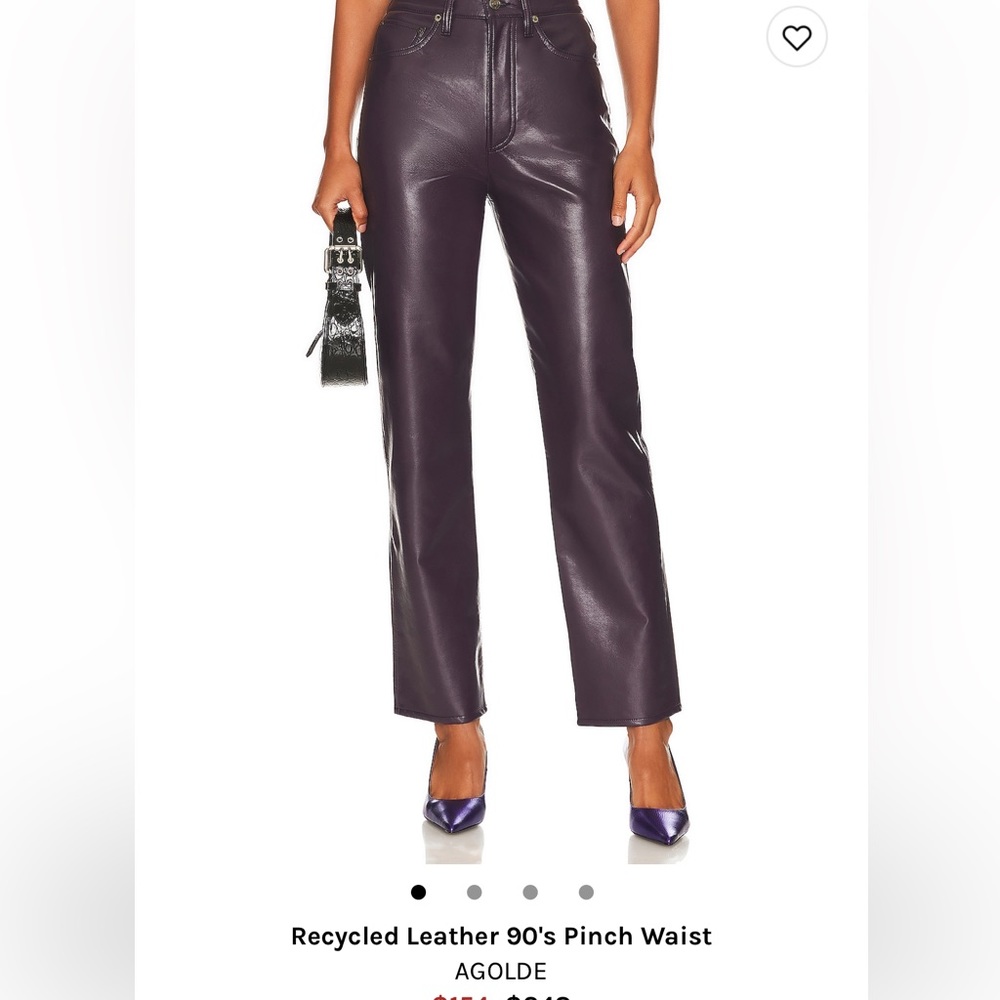 Recycled, leather 90s pinch waste AGOLDE size 28